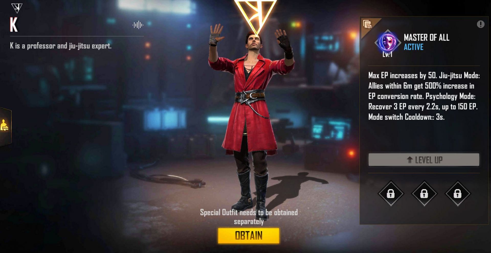 K (Image via Free Fire)